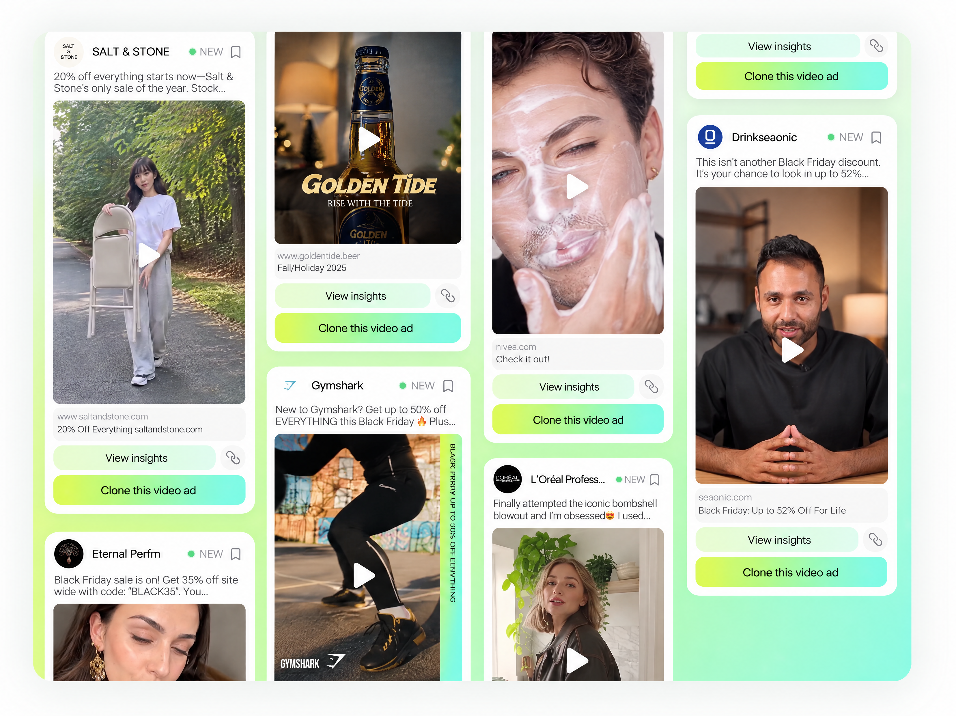 Inspirações e modelos de anúncios da comunidade